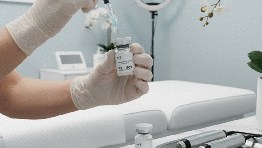 Close up of s4S SOLUTION used in a clinical setting